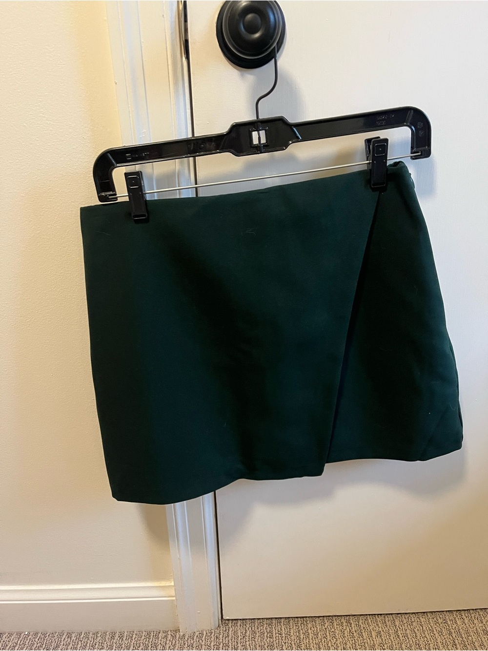Abercrombie & Fitch Dark Green Wrap-Front Mini Skirt